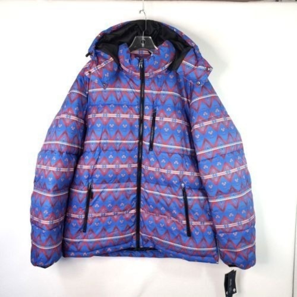 Club Room Puffer Jacket Mens XXL Aztec High Loft Insulation Water Resistant Coat